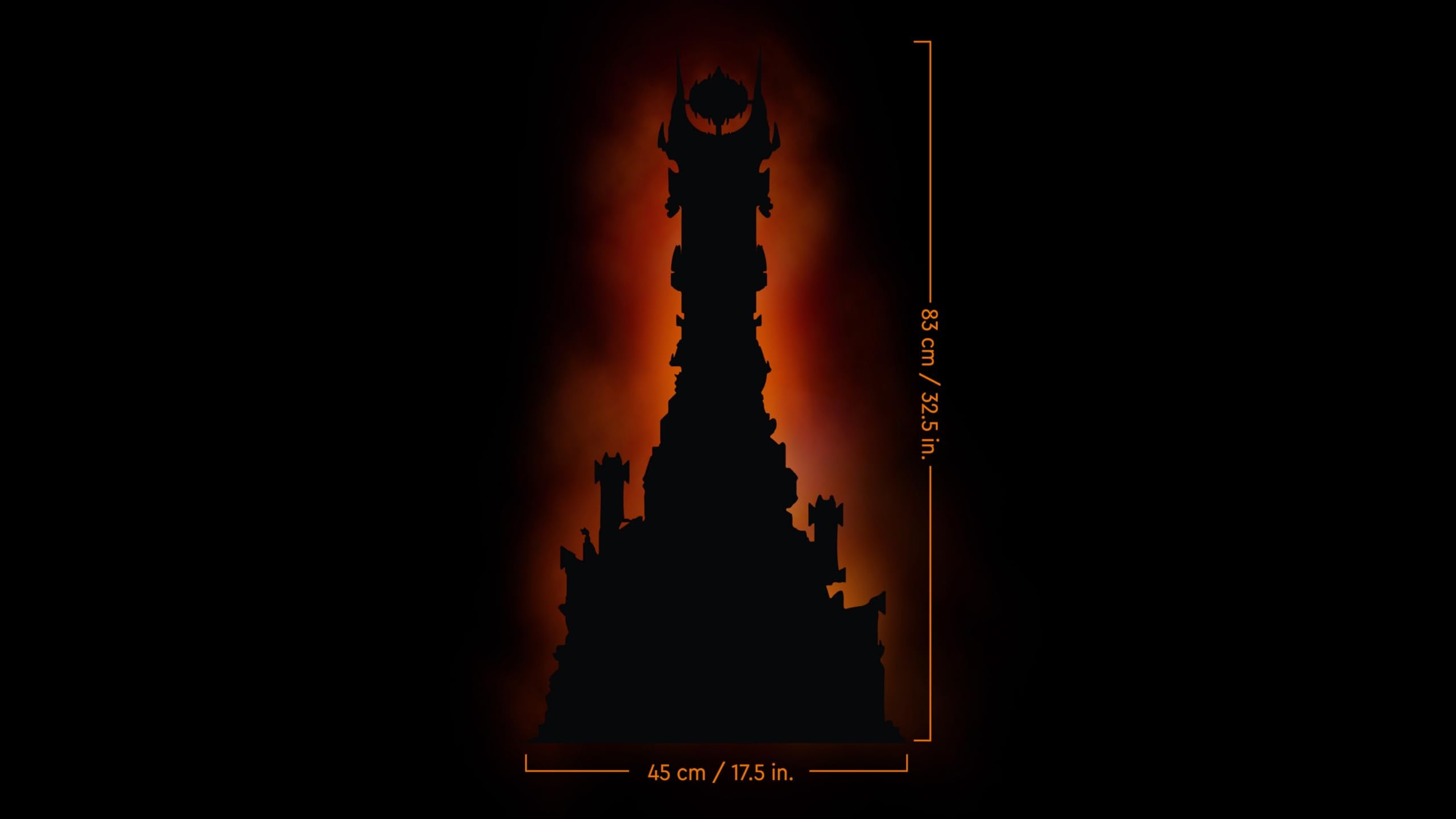 LEGO Icons Der Herr der Ringe: Barad-dûr 10333, Bauset für Erwachsene mit Sauron, Gothmog, Orks, Frodo, Sam & Gollum, Sammlerstück für Fans