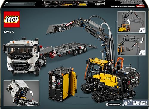 LEGO Technic Volvo FMX LKW & EC230 Electric Bagger 42175, Baufahrzeug-Spielset für Kinder ab 10 J