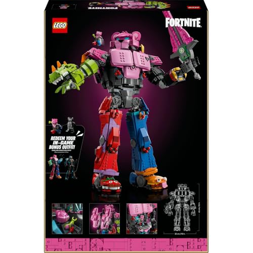 LEGO Fortnite Mecha Team Leader Figure - Display Model Kit incl. a Sword & a Minifigure - Collectible Gift for Adult Video Gaming Fans - 77078