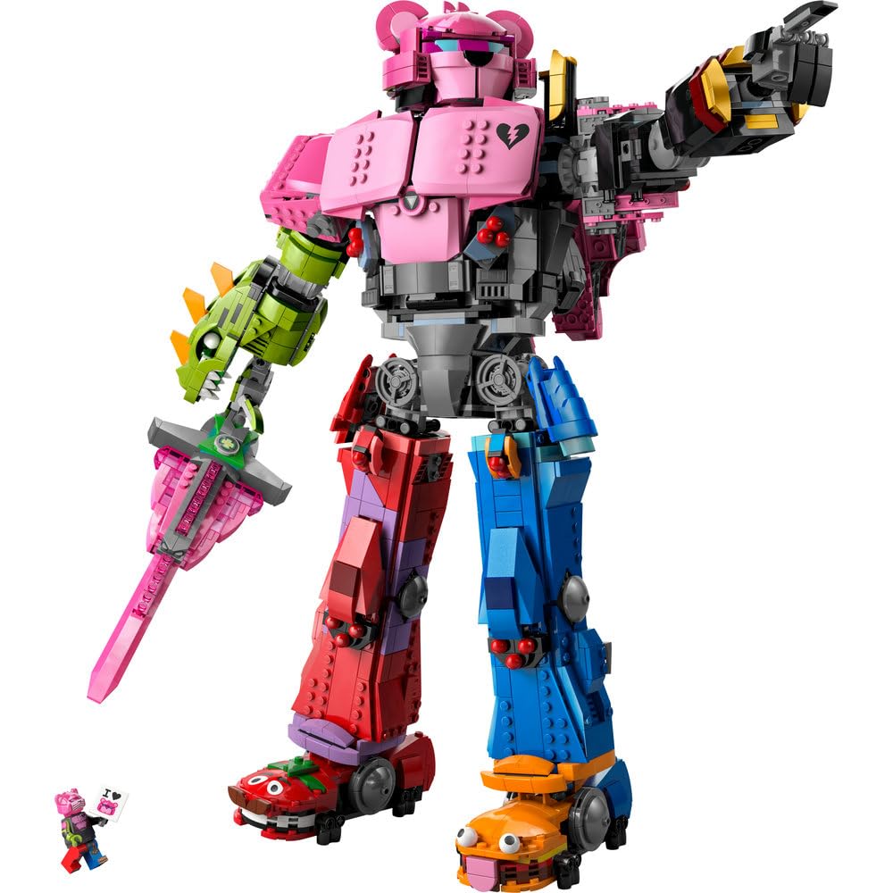 LEGO Fortnite Mecha Team Leader Figure - Display Model Kit incl. a Sword & a Minifigure - Collectible Gift for Adult Video Gaming Fans - 77078
