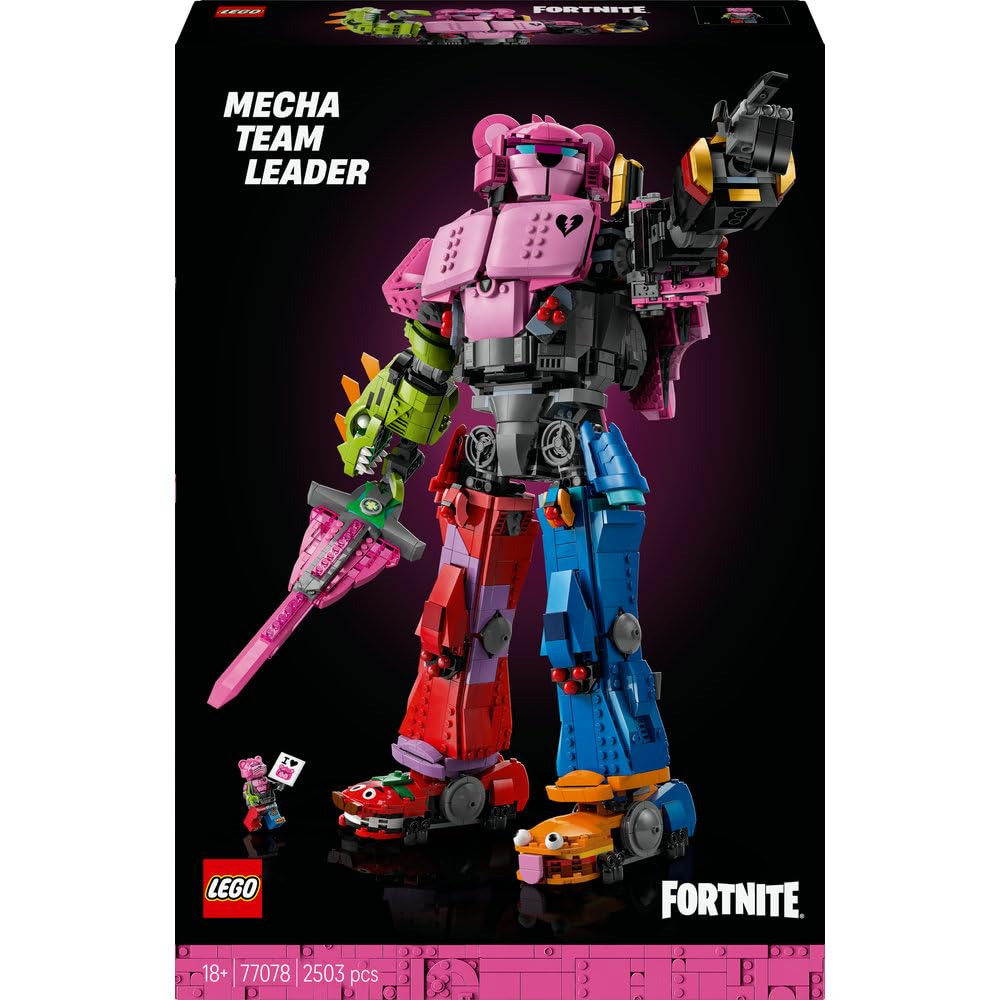 LEGO Fortnite Mecha Team Leader Figure - Display Model Kit incl. a Sword & a Minifigure - Collectible Gift for Adult Video Gaming Fans - 77078