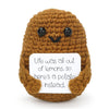 Positive Kartoffel Puppe, Pocket Hug Mini Potato, Kreative Strickwolle Kartoffel-Häkelpuppe mit Aufmunterung Karte, Geschenk für Frauen Freundin