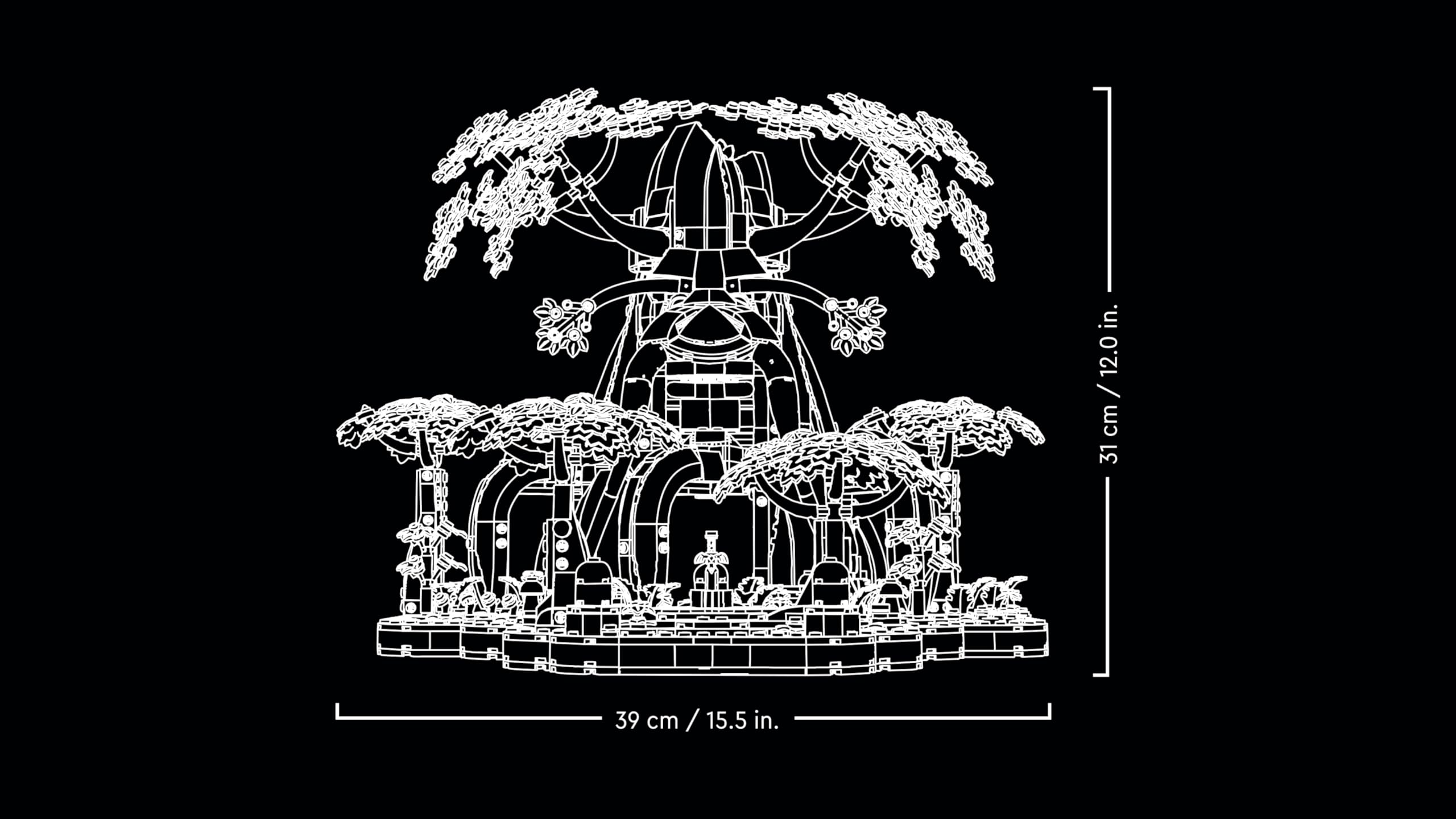 LEGO The Legend of Zelda Deku-Baum 2-in-1 77092, Ausstellungsset mit Zelda & 3 Link Minifiguren, Bauset & Geschenk für Erwachsene