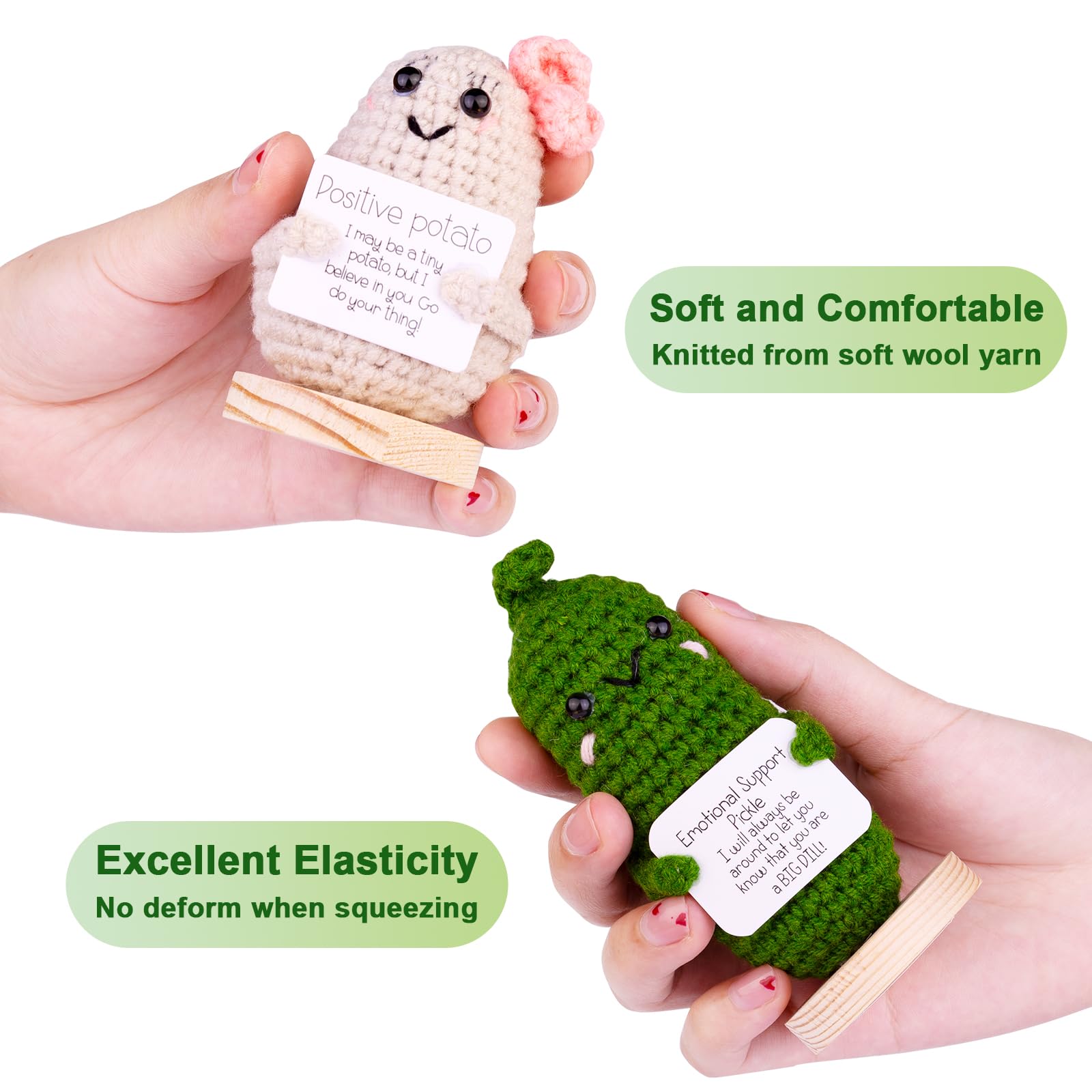 Mwmoeen Lustiger Positiver Pinguin, Positive Kartoffel Pocket Hug Geschenke Beste Freundin Geschenke für Freundin Kleine Geschenke für Frauen