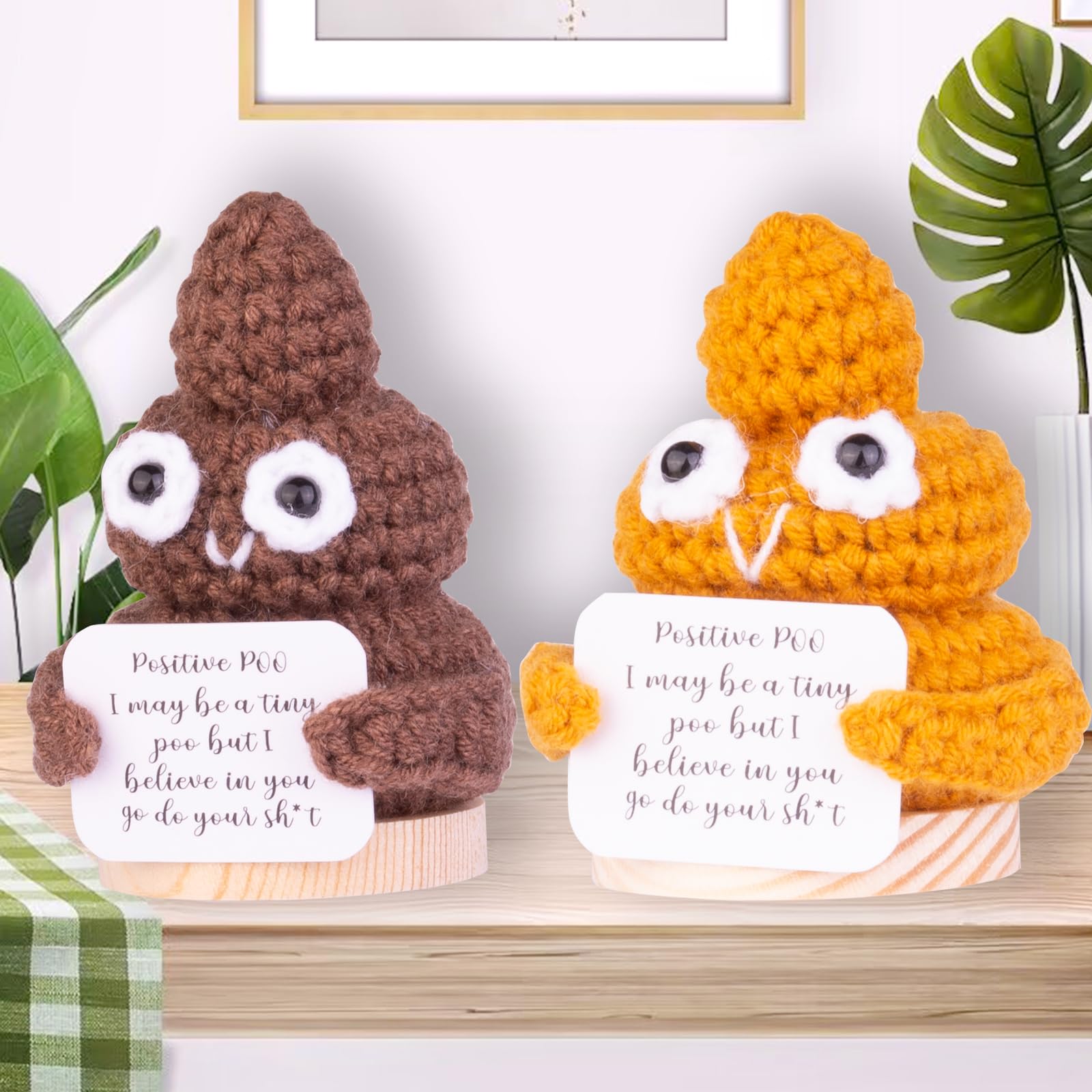 Mwmoeen Lustiger Positiver Pinguin, Positive Kartoffel Pocket Hug Geschenke Beste Freundin Geschenke für Freundin Kleine Geschenke für Frauen