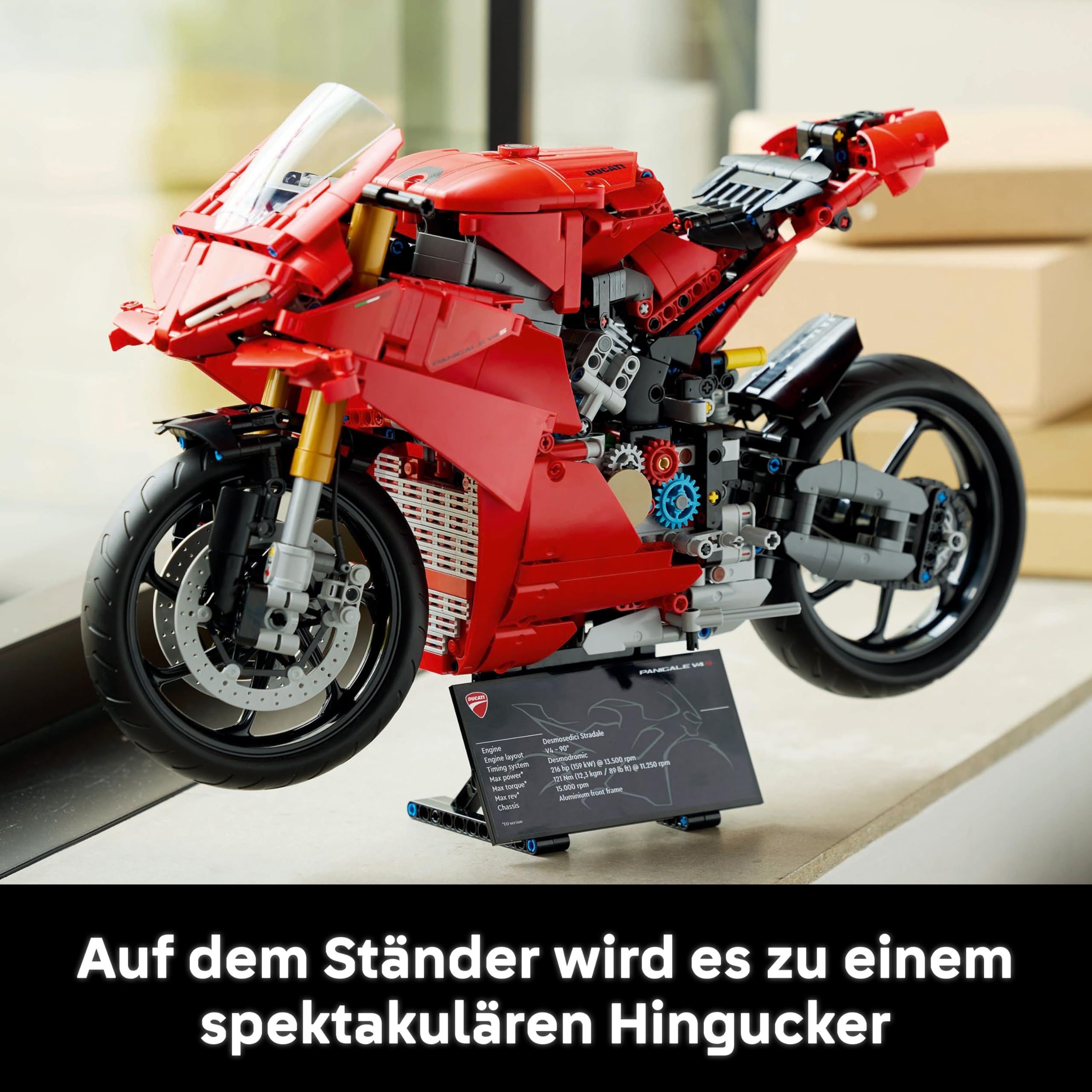 LEGO Technic Ducati Panigale V4 S 42202, Motorrad-Bauset für Erwachsene ab 18, Sammlermodell & Geschenkidee