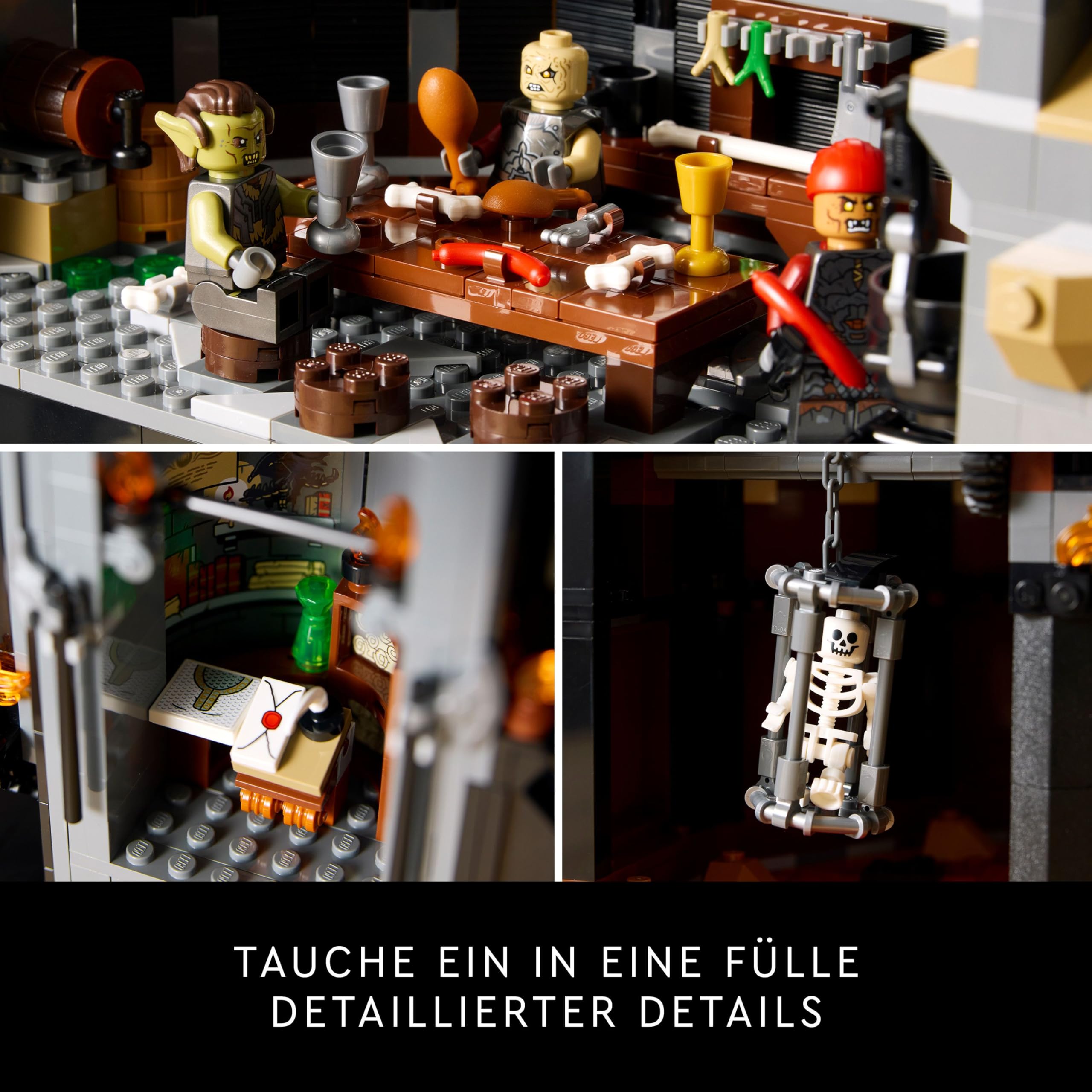 LEGO Icons Der Herr der Ringe: Barad-dûr 10333, Bauset für Erwachsene mit Sauron, Gothmog, Orks, Frodo, Sam & Gollum, Sammlerstück für Fans