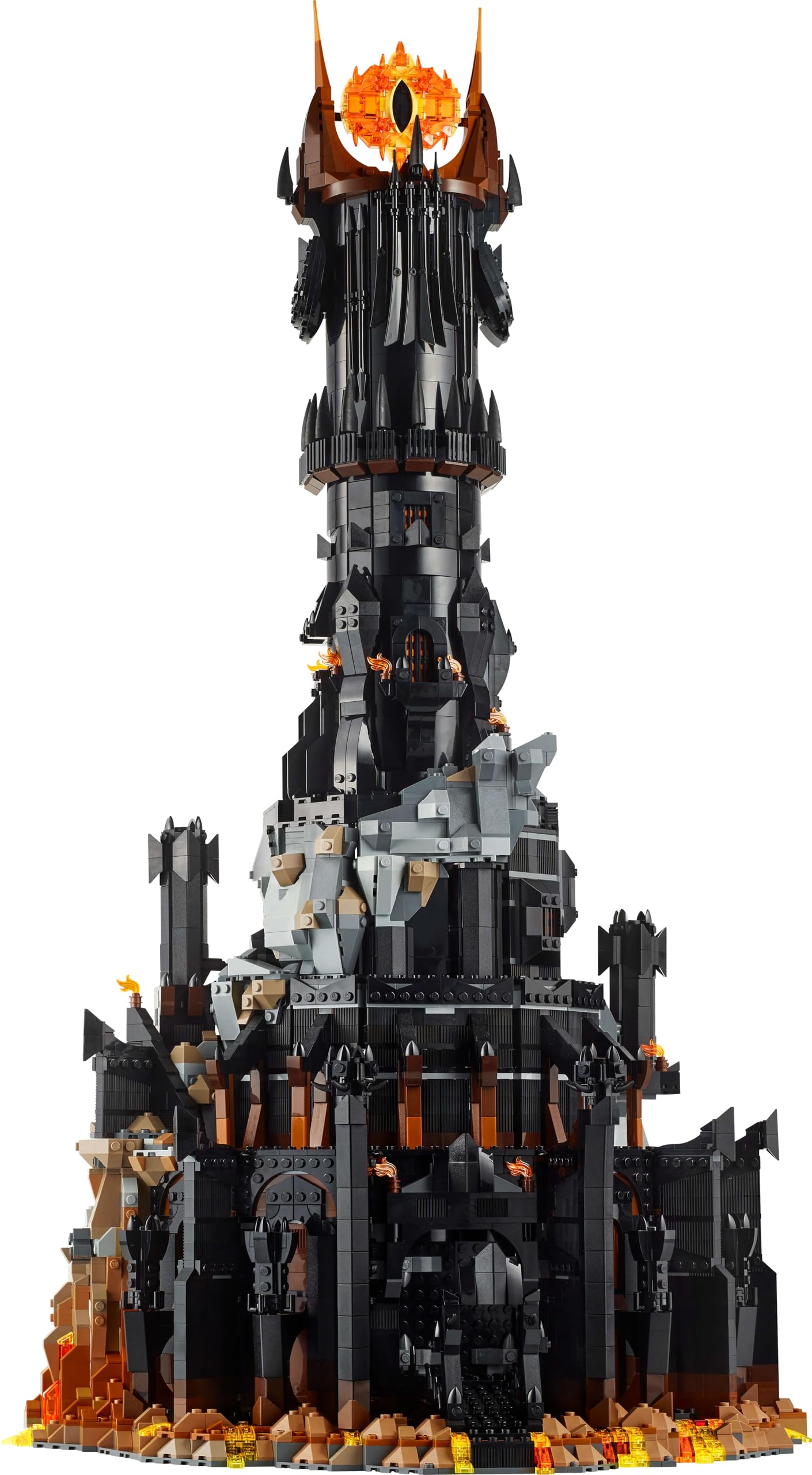 LEGO Icons Der Herr der Ringe: Barad-dûr 10333, Bauset für Erwachsene mit Sauron, Gothmog, Orks, Frodo, Sam & Gollum, Sammlerstück für Fans