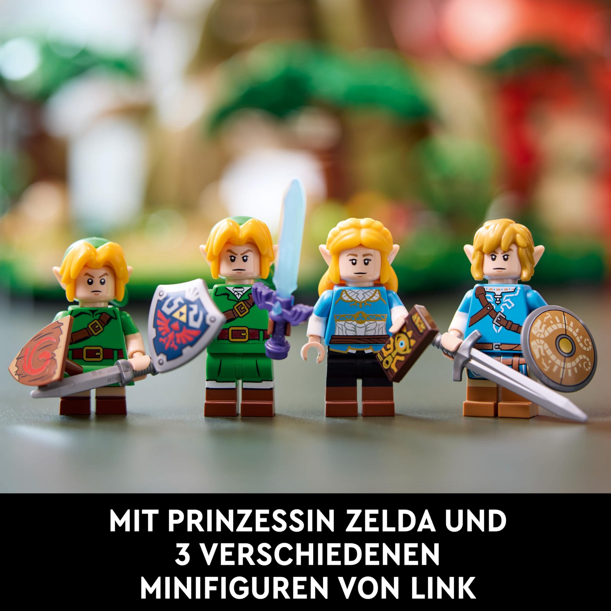 LEGO The Legend of Zelda Deku-Baum 2-in-1 77092, Ausstellungsset mit Zelda & 3 Link Minifiguren, Bauset & Geschenk für Erwachsene