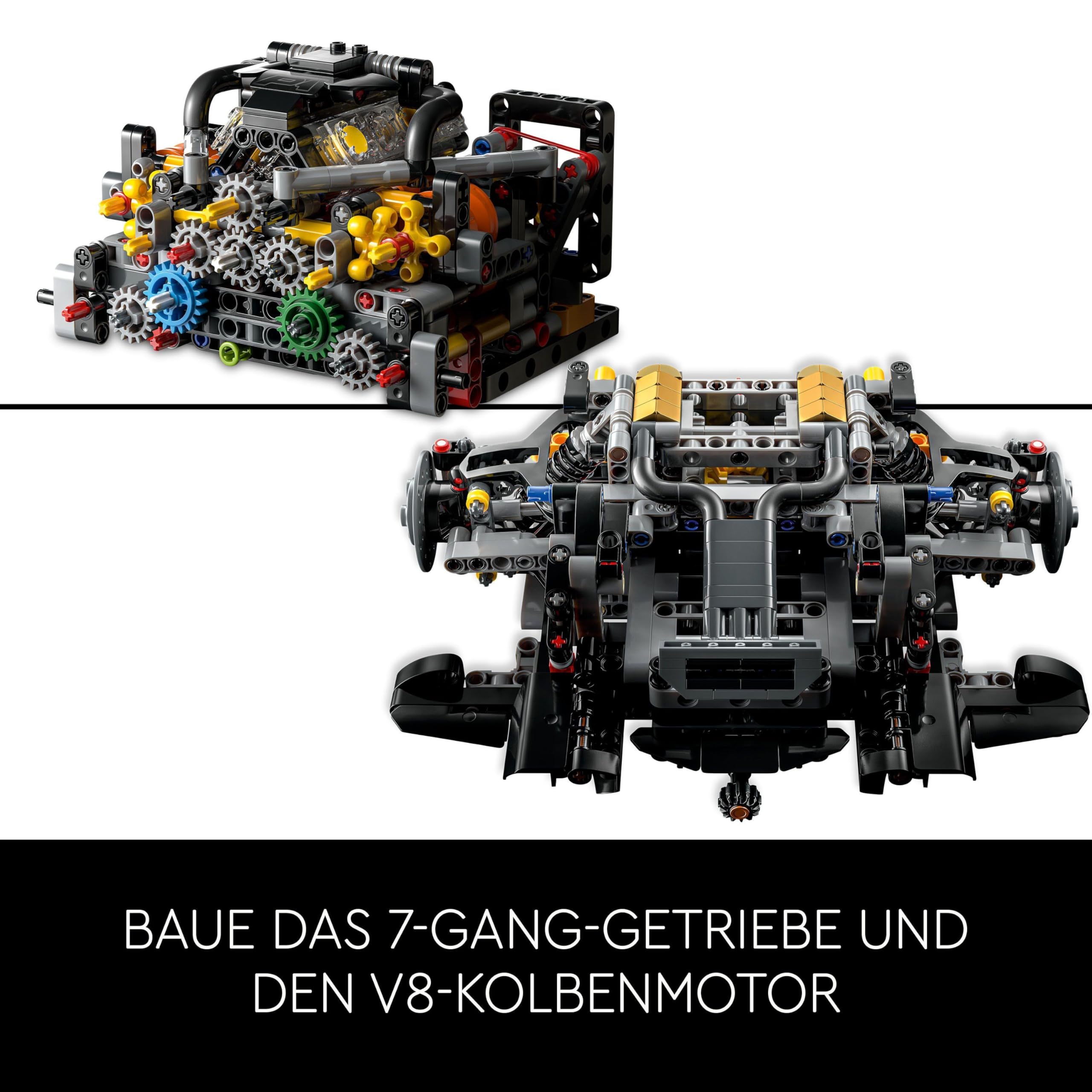 LEGO Technic McLaren P1 42172, Supersportwagen-Bauset für Erwachsene mit V8-Motor & 7-Gang-Getriebe, Sammlermodell
