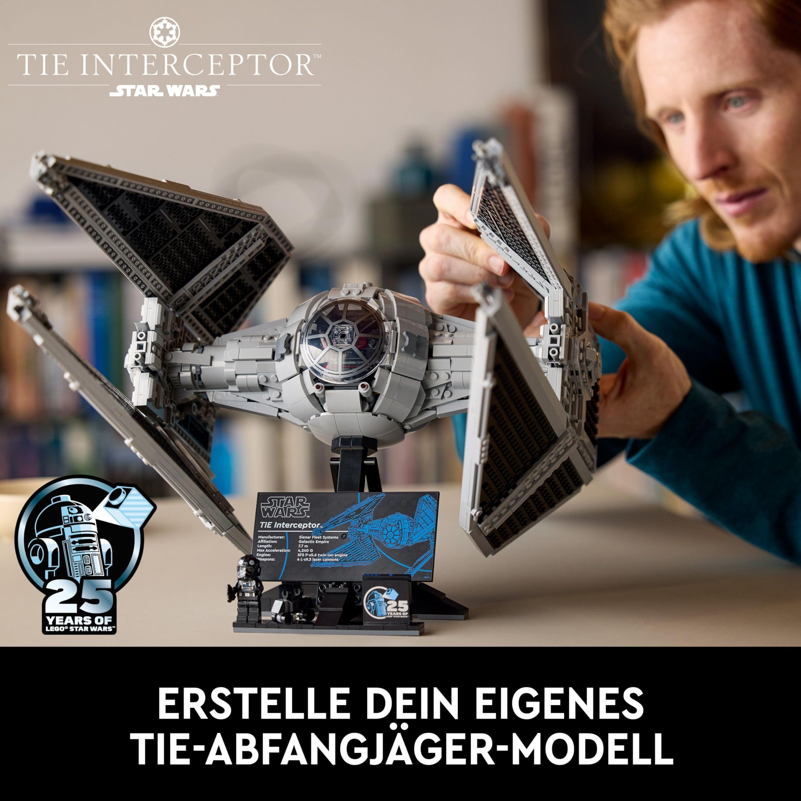 LEGO Star Wars TIE-Abfangjäger 75382, UCS-Bauset für Erwachsene, Sammlermodell & Geschenk für Fans