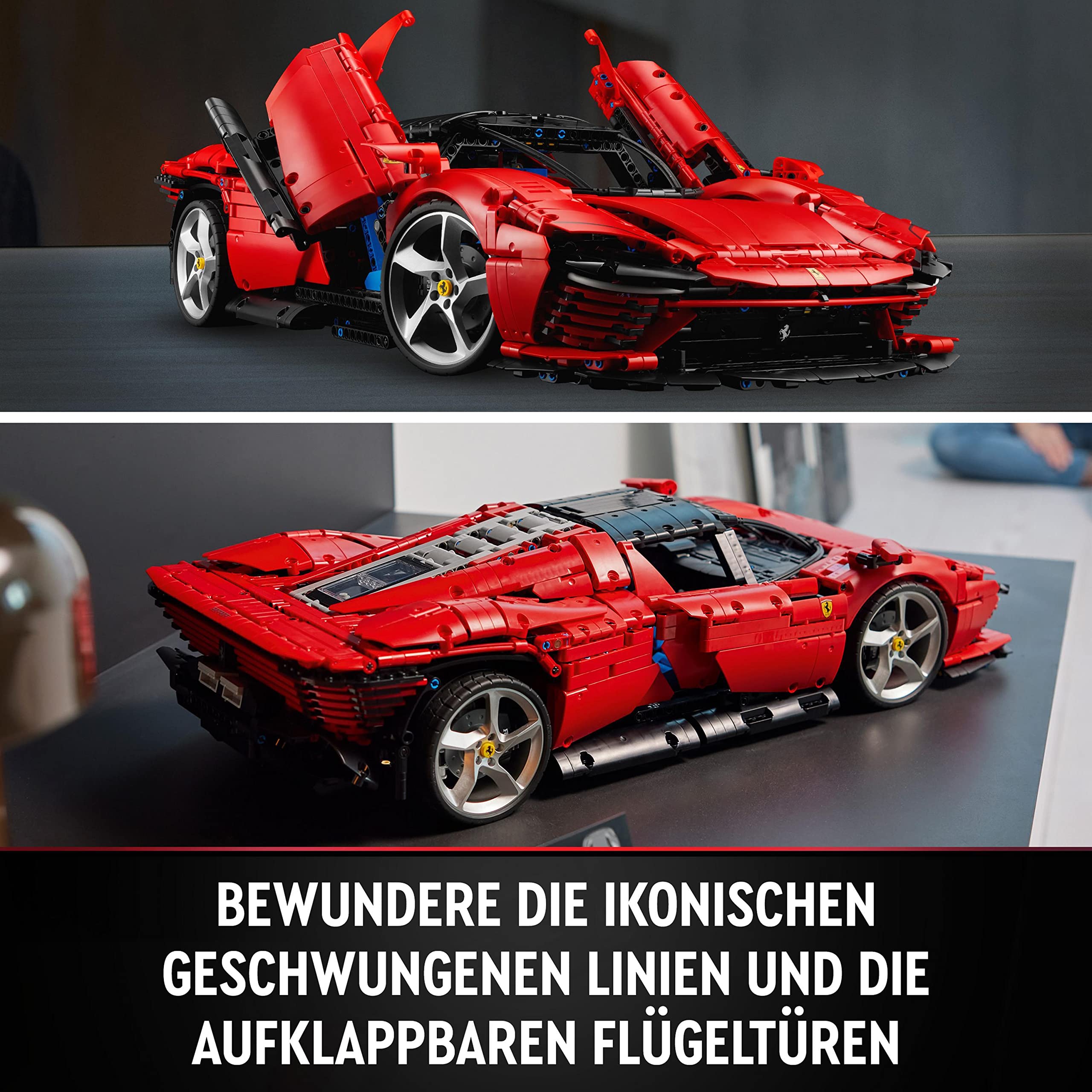 LEGO Technic Ferrari Daytona SP3 42143, 1:8 Modellauto-Bausatz, roter Supersportwagen & Sammlerstück der Ultimate Car Concept Serie