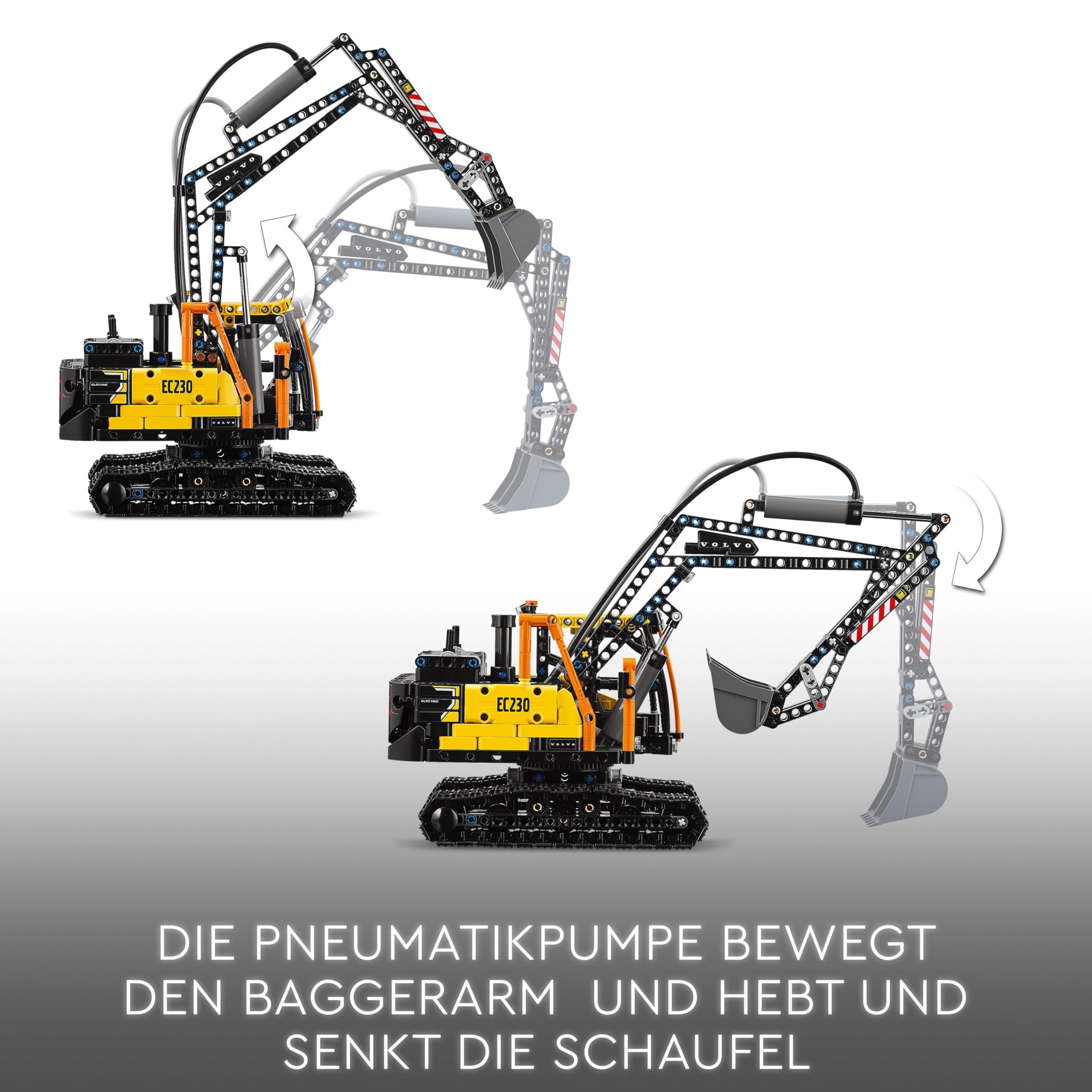 LEGO Technic Volvo FMX LKW & EC230 Electric Bagger 42175, Baufahrzeug-Spielset für Kinder ab 10 J