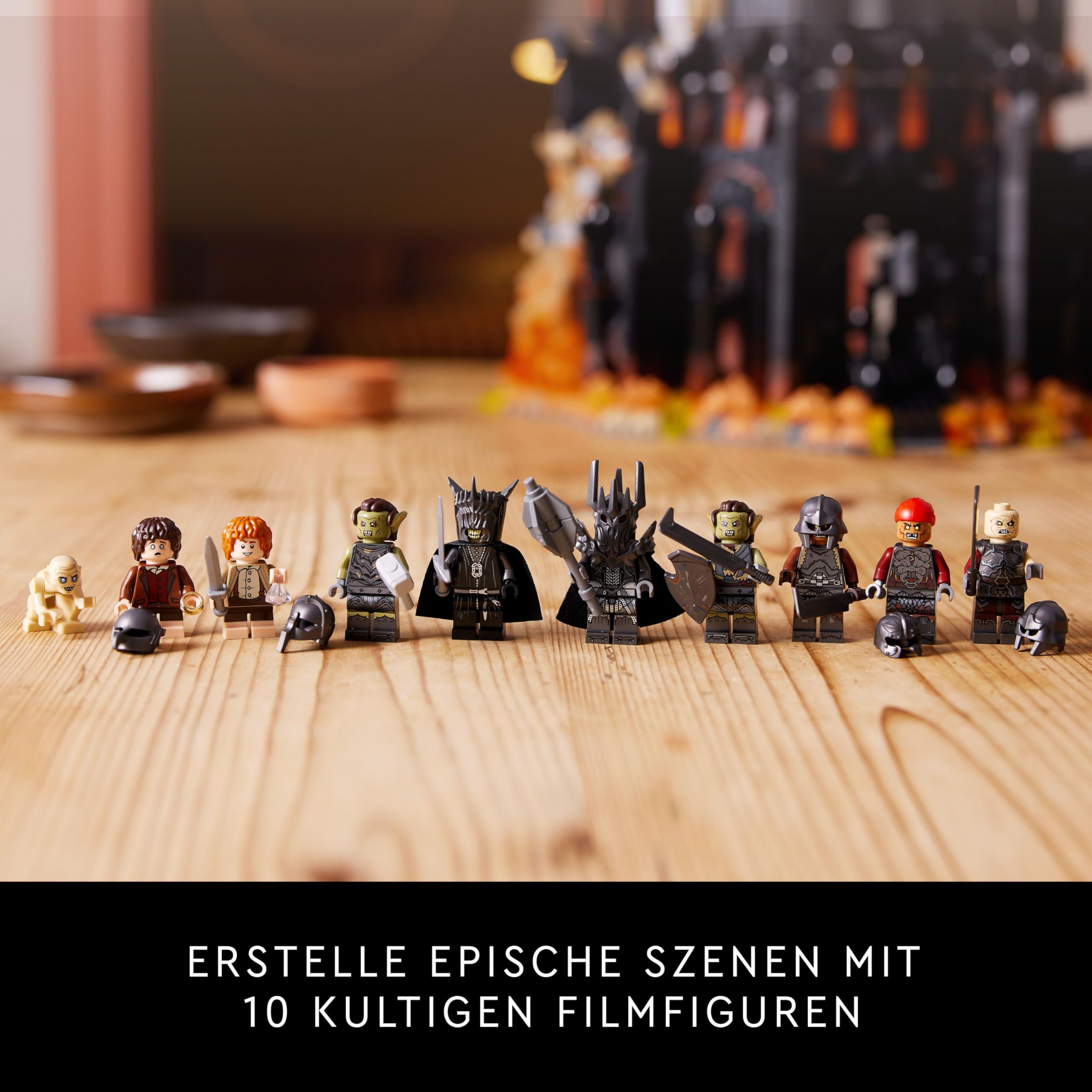 LEGO Icons Der Herr der Ringe: Barad-dûr 10333, Bauset für Erwachsene mit Sauron, Gothmog, Orks, Frodo, Sam & Gollum, Sammlerstück für Fans