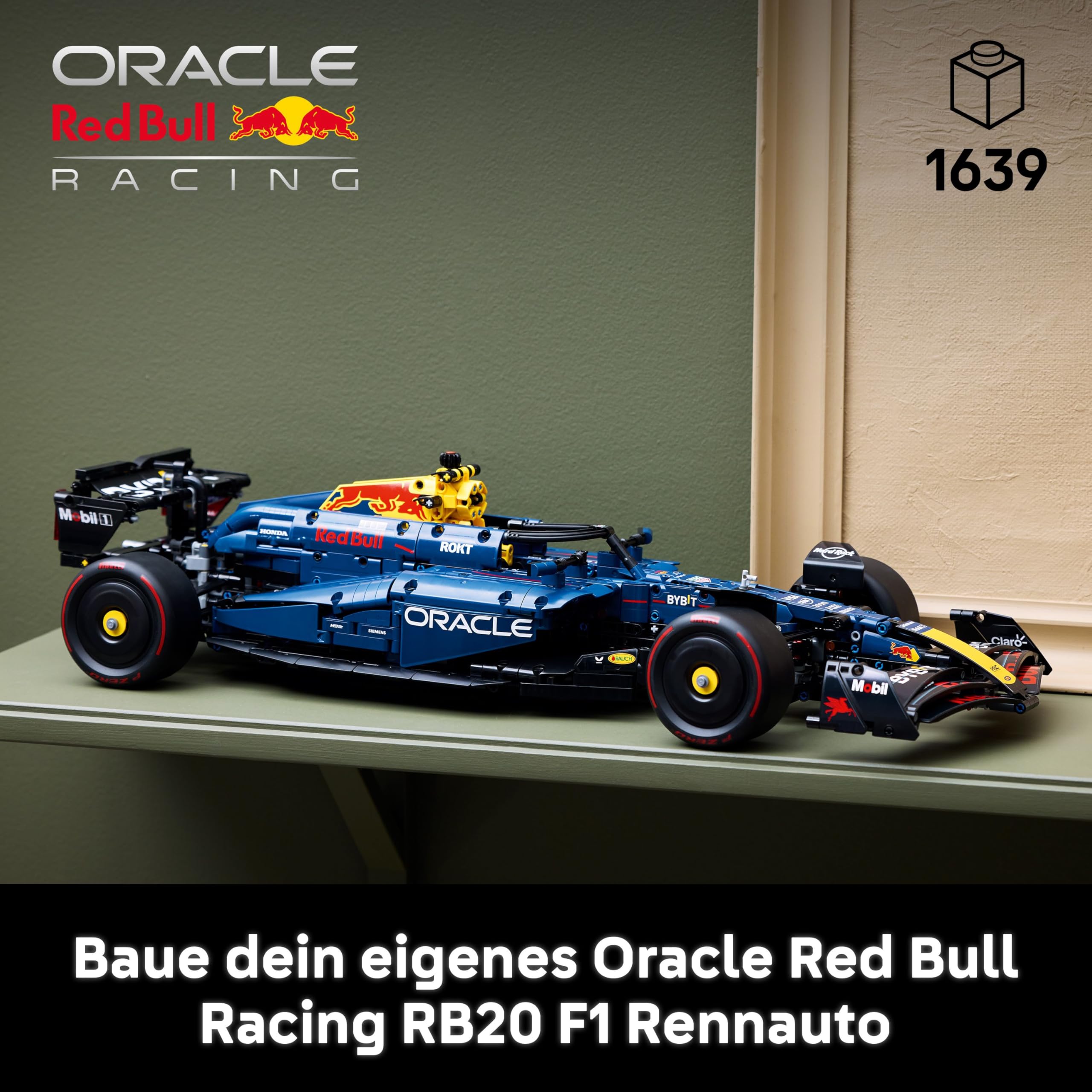 LEGO Technic Oracle Red Bull Racing RB20 F1 42206, 1:8 Modellauto mit V6-Motor, Getriebe, Lenkung & DRS, Bauset für Erwachsene & Teenager