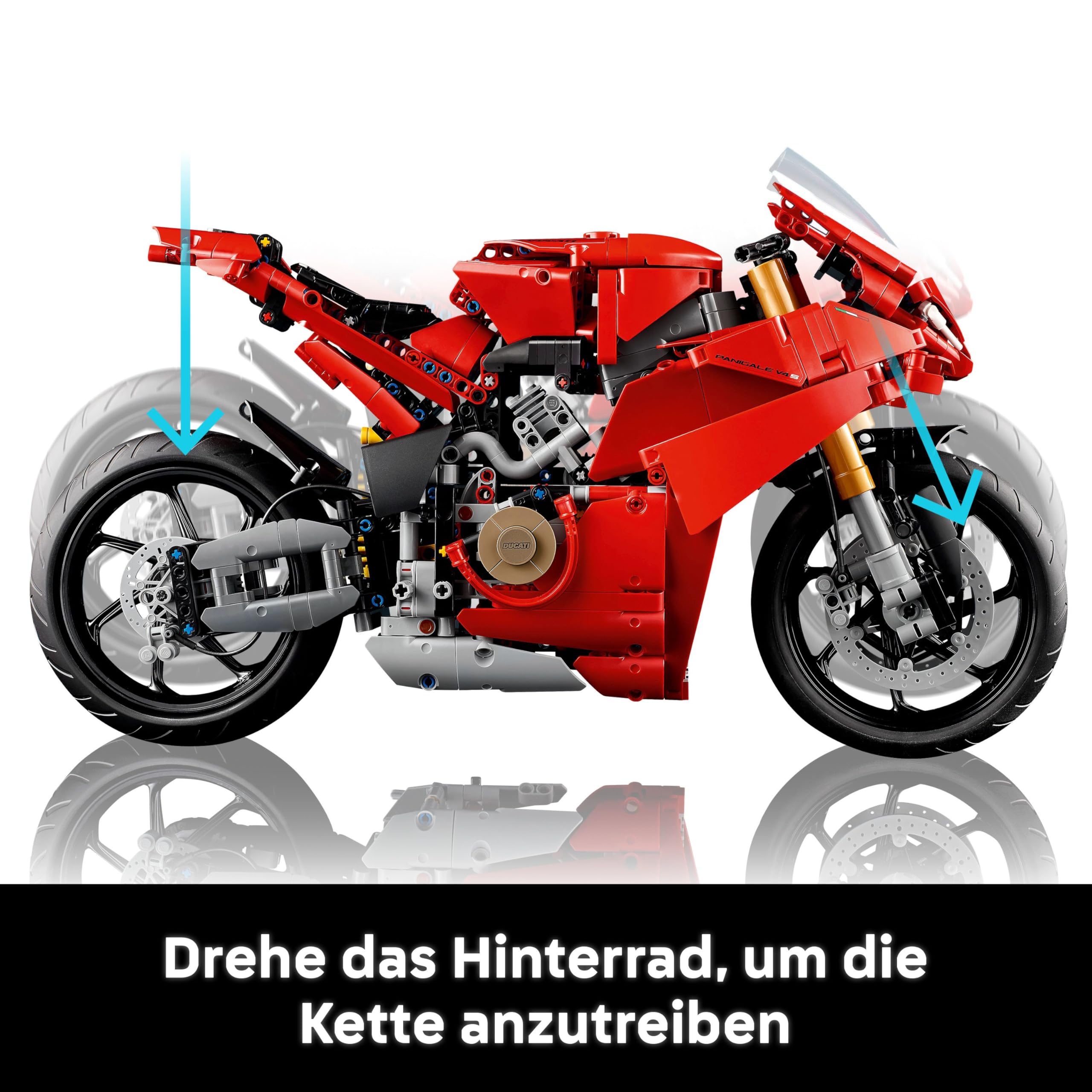 LEGO Technic Ducati Panigale V4 S 42202, Motorrad-Bauset für Erwachsene ab 18, Sammlermodell & Geschenkidee