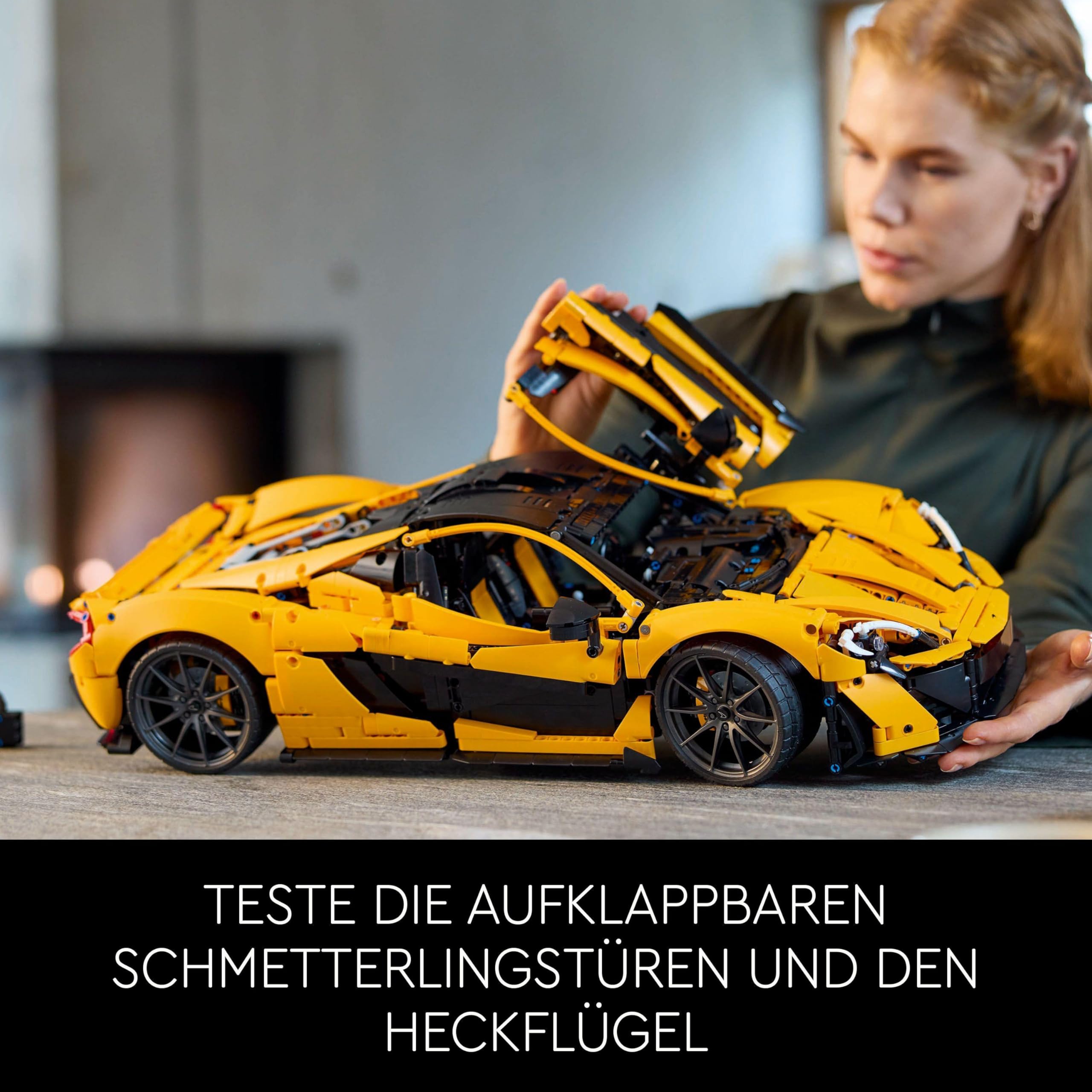 LEGO Technic McLaren P1 42172, Supersportwagen-Bauset für Erwachsene mit V8-Motor & 7-Gang-Getriebe, Sammlermodell