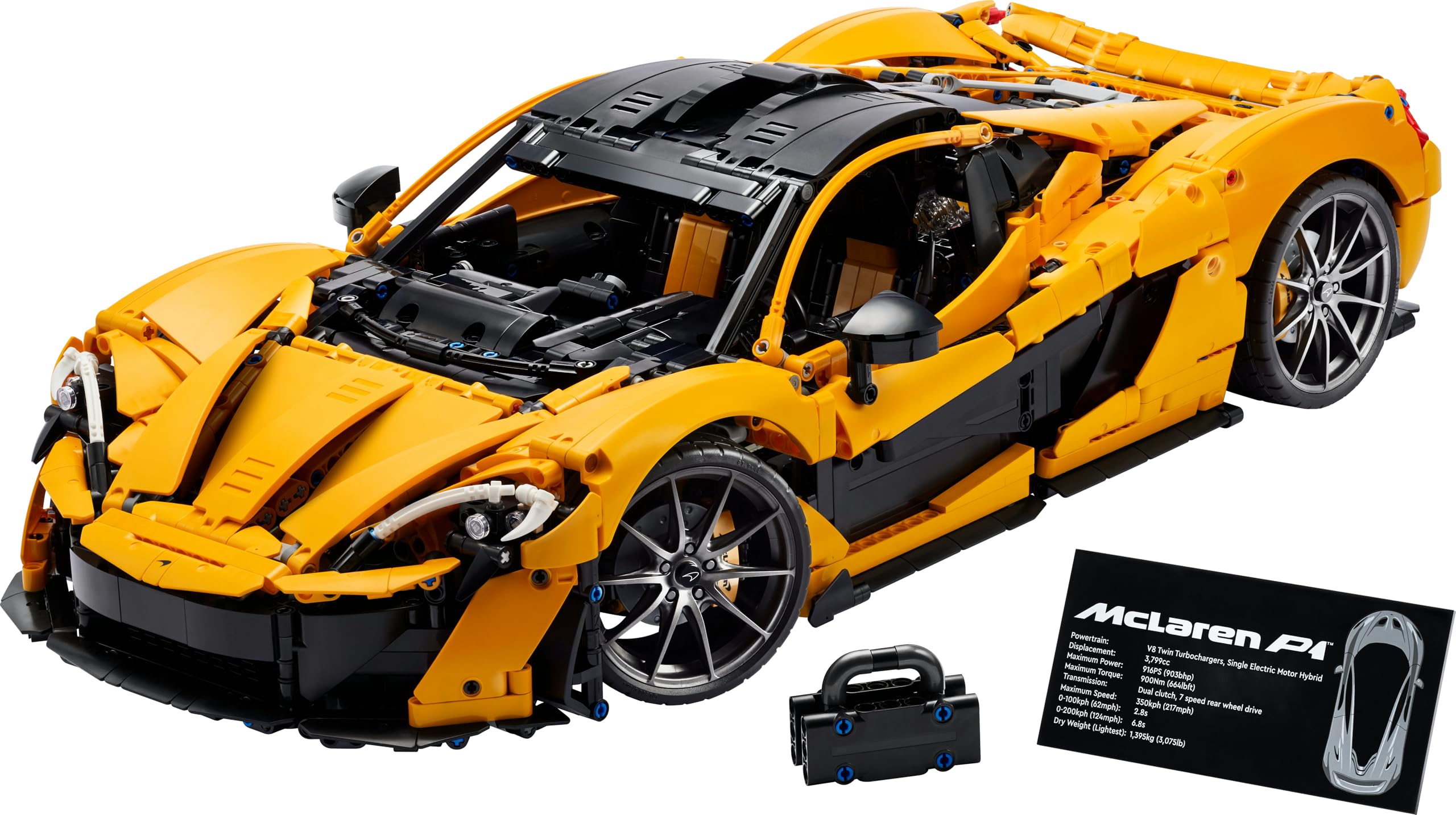 LEGO Technic McLaren P1 42172, Supersportwagen-Bauset für Erwachsene mit V8-Motor & 7-Gang-Getriebe, Sammlermodell