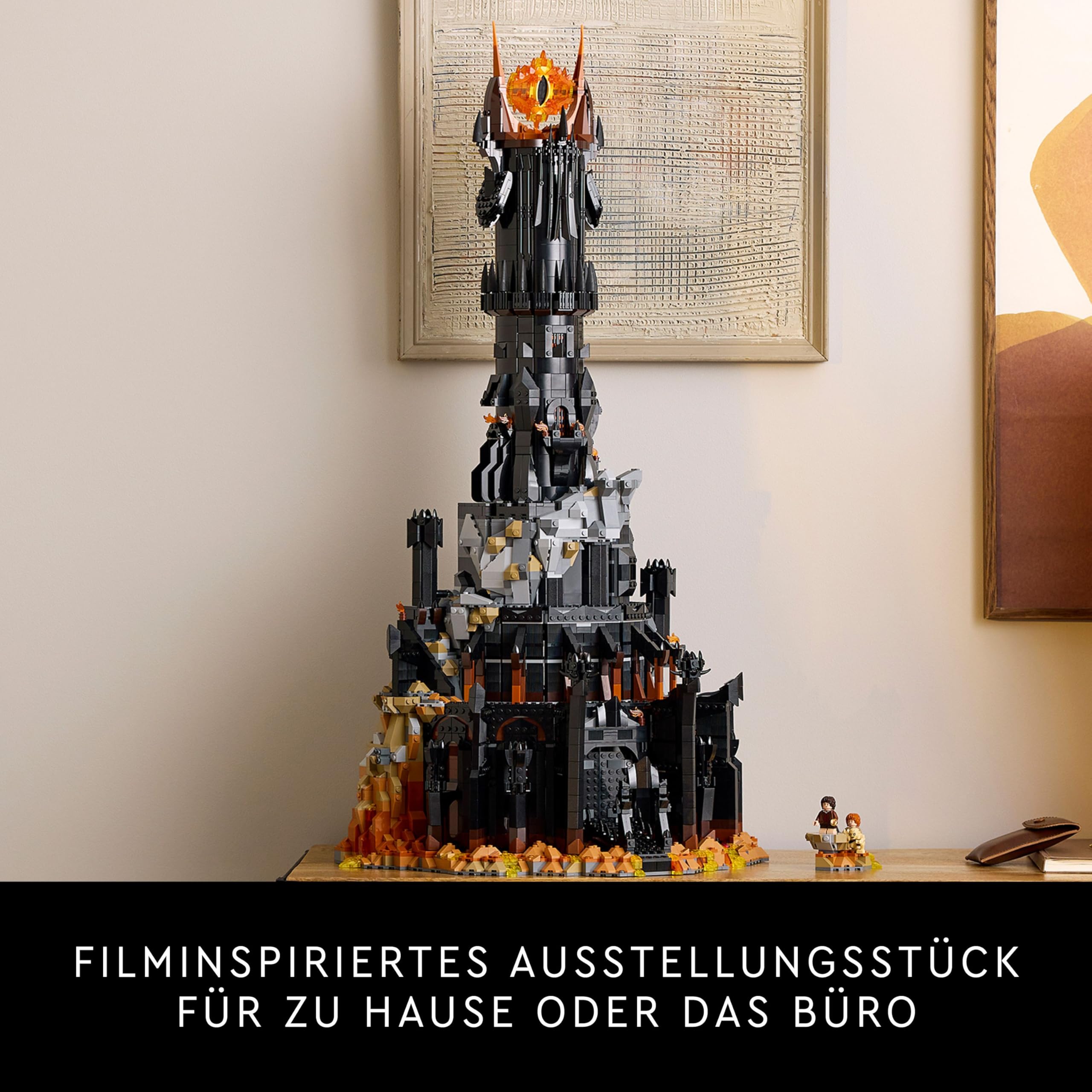 LEGO Icons Der Herr der Ringe: Barad-dûr 10333, Bauset für Erwachsene mit Sauron, Gothmog, Orks, Frodo, Sam & Gollum, Sammlerstück für Fans