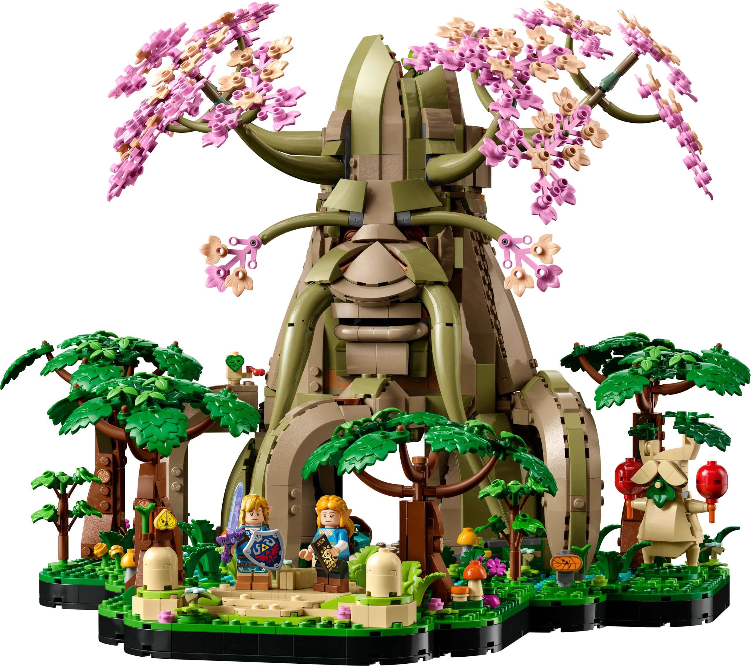 LEGO The Legend of Zelda Deku-Baum 2-in-1 77092, Ausstellungsset mit Zelda & 3 Link Minifiguren, Bauset & Geschenk für Erwachsene