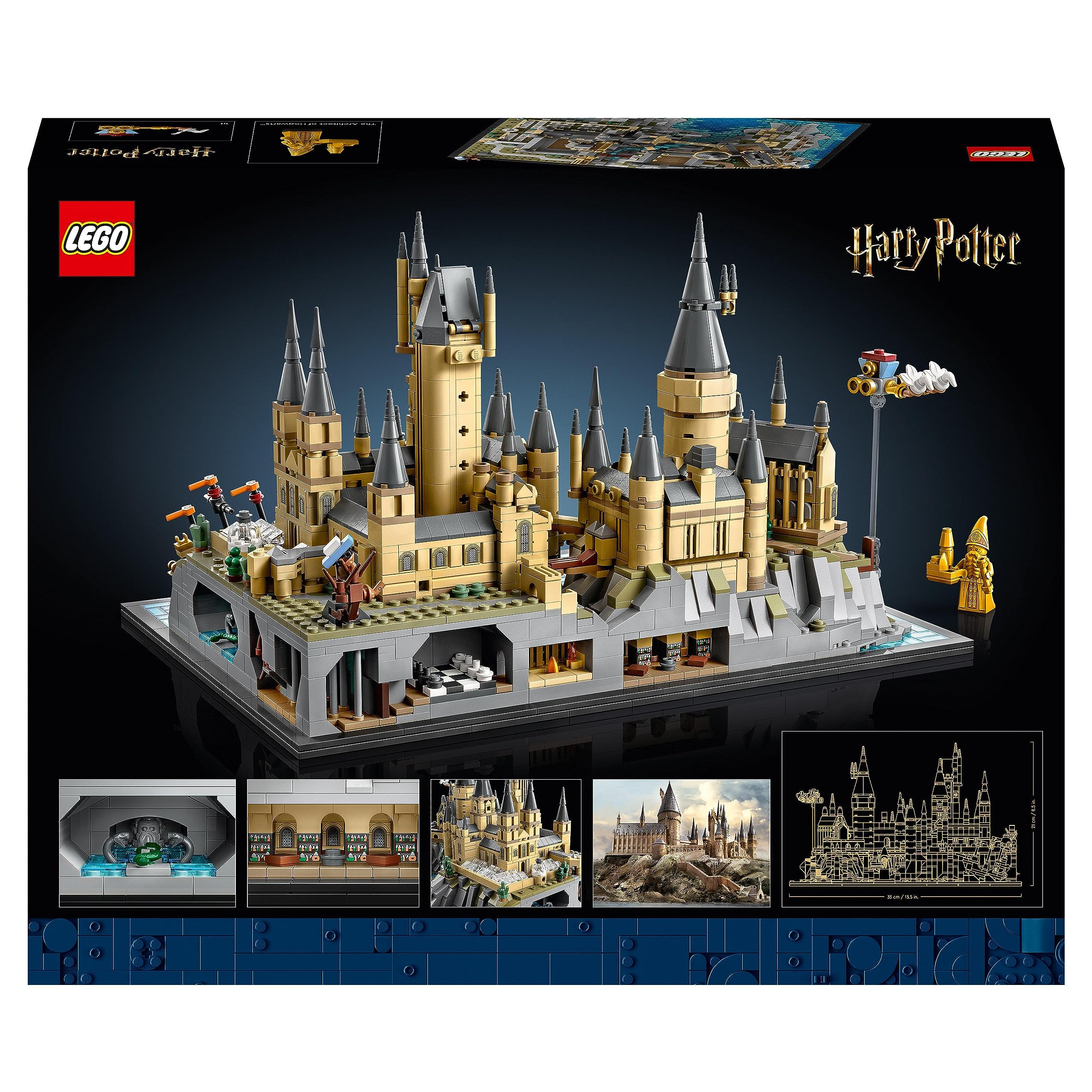 LEGO Harry Potter Schloss Hogwarts 76419, Sammelset für Erwachsene mit Schlossgelände, Türmen, Kammer des Schreckens & Architekten-Minifigur