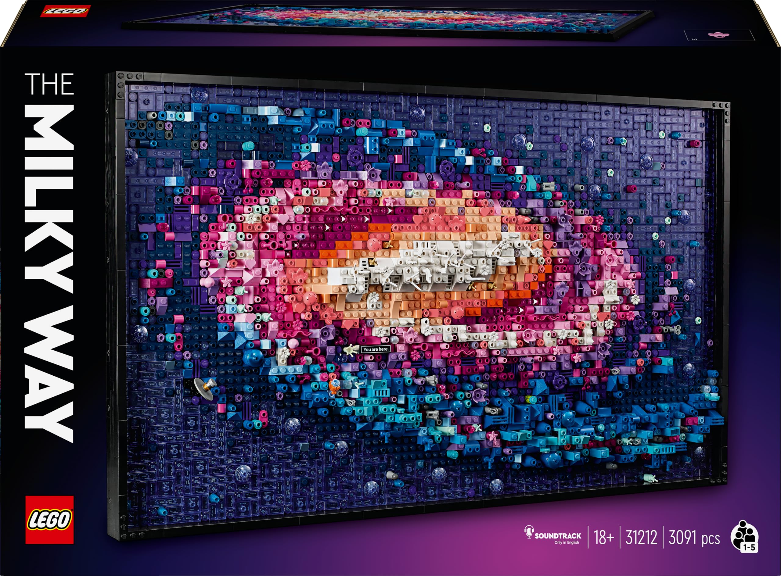 LEGO Art Die Milchstraßen-Galaxie 31212, Wanddeko & Bauset für Erwachsene, Sonnensystem & Sternbilder, Geschenk für Astronomie-Fans
