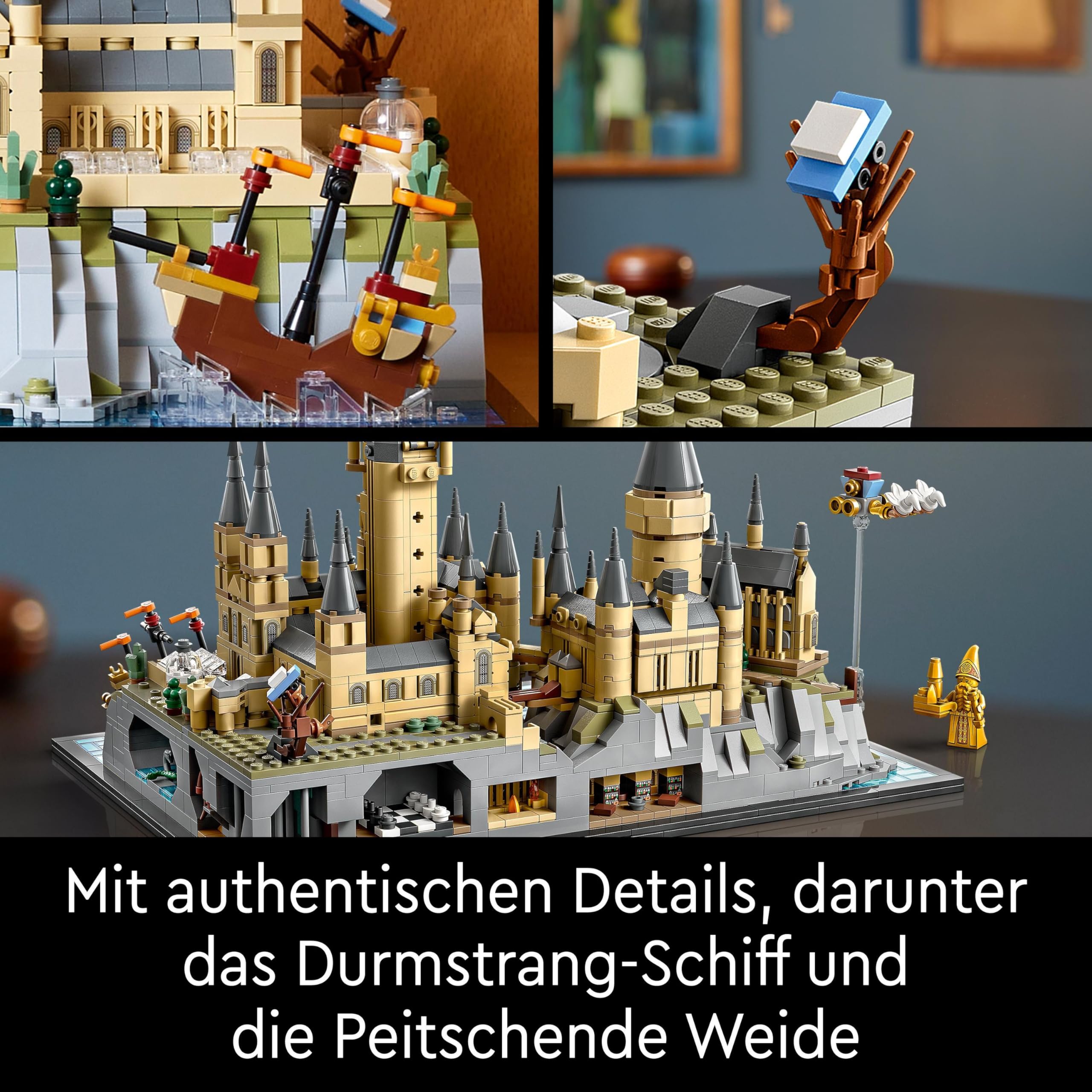 LEGO Harry Potter Schloss Hogwarts 76419, Sammelset für Erwachsene mit Schlossgelände, Türmen, Kammer des Schreckens & Architekten-Minifigur